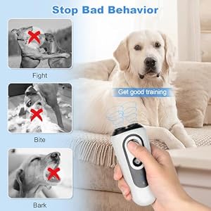 Dog Bark Deterrent Devices, Anti Barking Device for Dogs Indoor Outdoor, Rechargeable Ultrasonic Dog Bark Control Devices 50FT with Flashlight, Portable Dog Barking Silencer Dog Training Dog Bark Deterrent Devices, Anti Barking Device for Dogs Indoor Outdoor, Rechargeable Ultrasonic Dog Bark Control Devices 50FT with Flashlight, Portable Dog Barking Silencer Dog Training