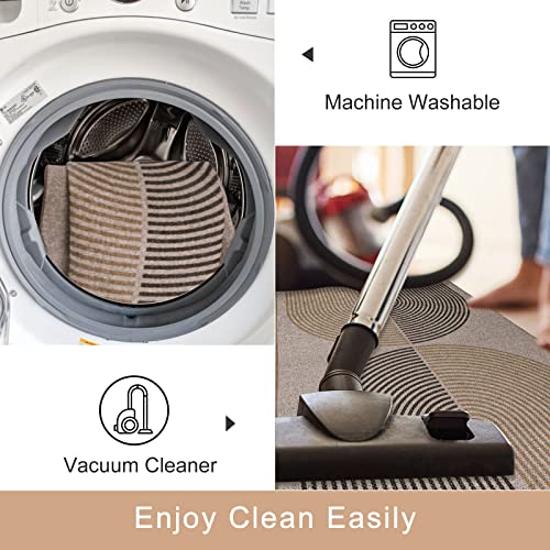 Lahome Modern Rainbow Easy Jute Rug, 3X5 Kitchen Rugs Washable Rugs For Entryway Farmhouse Area Rug, Non Slip Indoor Door Mat Contemporary Throw Rug For Laundry Guestroom Room Patio Decor #TOP2