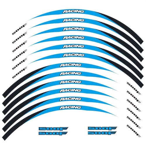 12 Stück Passender Motorrad-Radaufkleber Für Honda CB500F-Streifen, Reflektierende Felge (Color : 3)