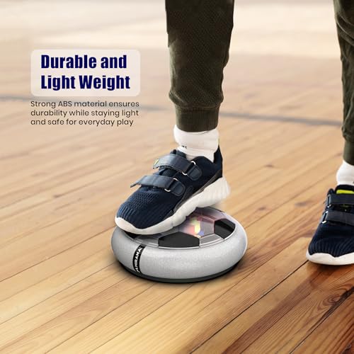 Image of Mirana Air Football Smart Toy for Kids | 3-Mode USB Type-C Rechargeable Hover Ball | Indoor Electric Hoverball with LED Lights | Birthday Gift for Boys & Girls 2 3 4 5 6 7 8 9 10 Years (Transparent)