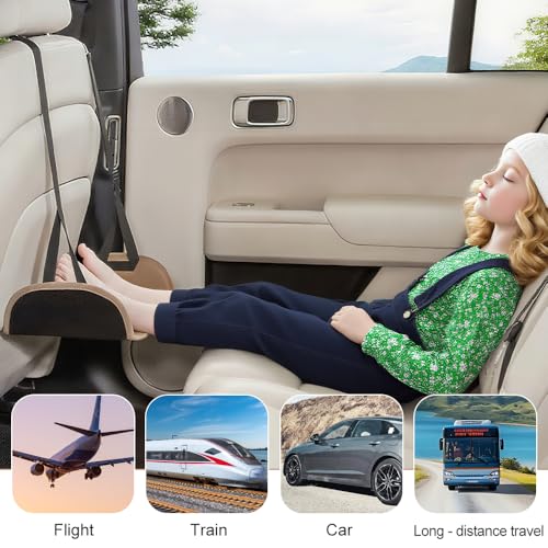 WEFHEF Fußstütze Kinder, Verstellbare Fußstütze Flugzeug Fußhängematte Flugzeug Flugzeug Sitzverlängerung Beinauflage Reisezubehör für Flugzeuge/Auto, Entspannung und Komfort für lange Flüge