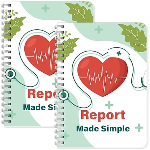 INKNOTE 2Pcs Nurse report sheet notebook Nurse essentials notebooks Nursing handoff report notebook for Organizing notes Giving report Nurse appreciation gifts Student clinical supplies 8.27 x 5.9inch Cover