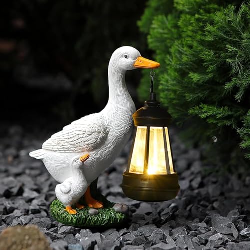 DAJASD Figuras Decorativas De Jardín para Exteriores con Farol Solar, Decoracion Jardin Exterior, Solar Estatuas Al Aire Libre Npara Exteriores, para Balcón, Terrazas, Regalos