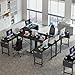 OLIXIS L Shaped Desk, 50-Inch Office Computer Gaming Desks Corner PC Table with Side Bag and Reversible Shelf for Home Work Study Writing Black