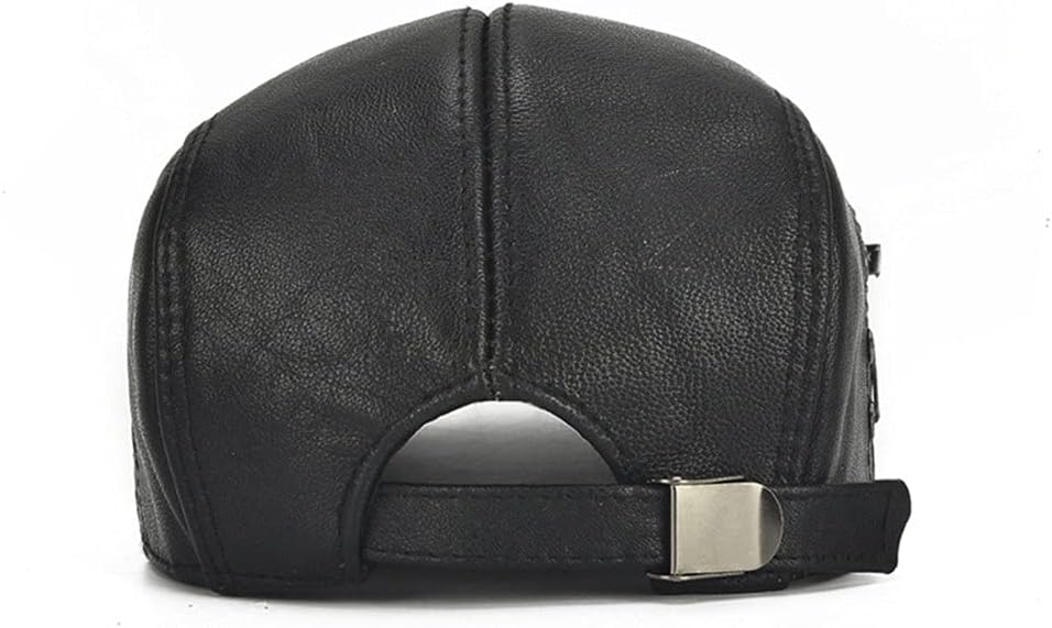 Men Flat Cap Leather Autumn Earflaps Men's Ivy Cap