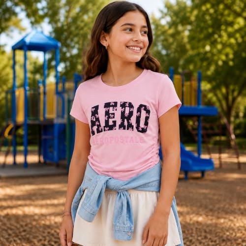 Image of Girls T-Shirts, Soft Cotton Blend Short Sleeve Crewneck Logo Tee (7-16)