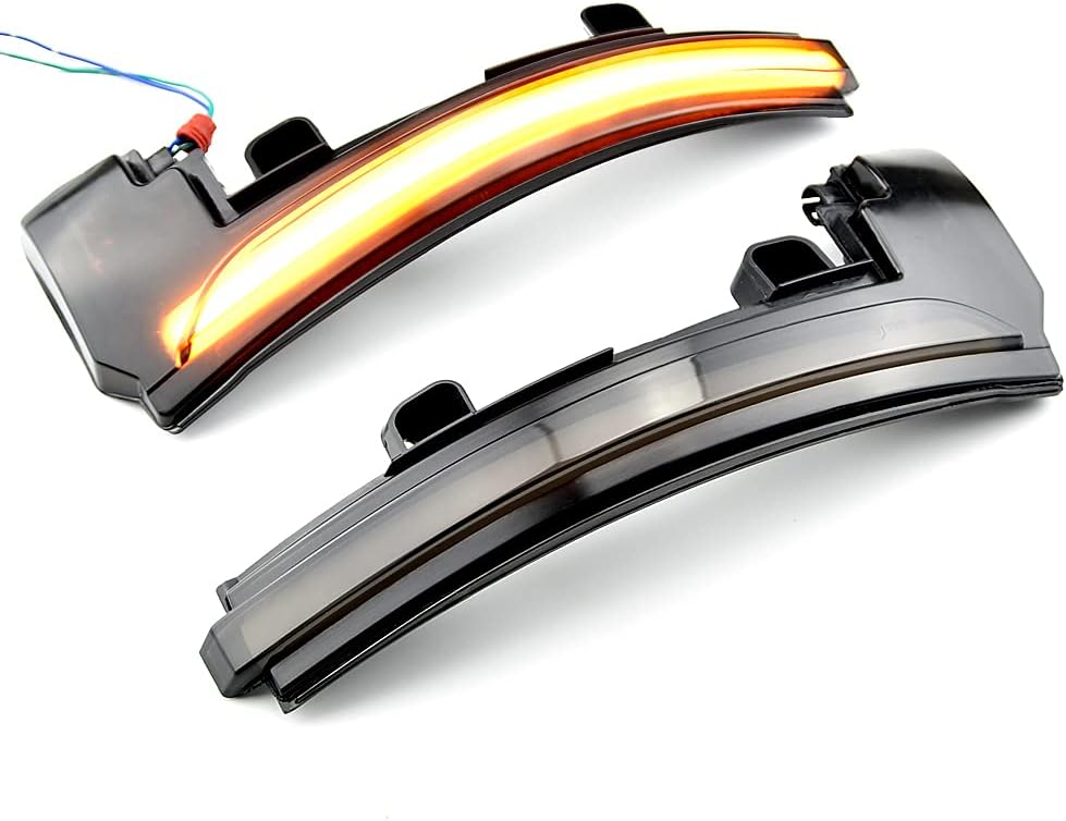 2pcs Dynamic Sequential Blink LED Side Mirror Turn Signal Light Assembly Compatible with La-nd Ro-ver LR4 Discovery Range Rover Sport Evoque MK IV