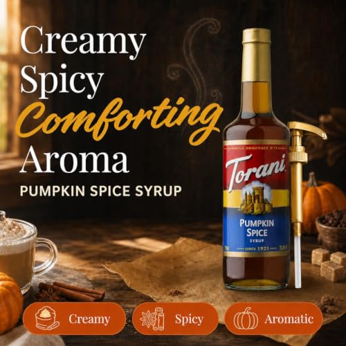 Torani Coffee Syrup, Pumpkin Spice Flavor, Pump Included, 25.4 Fl Oz - image 7