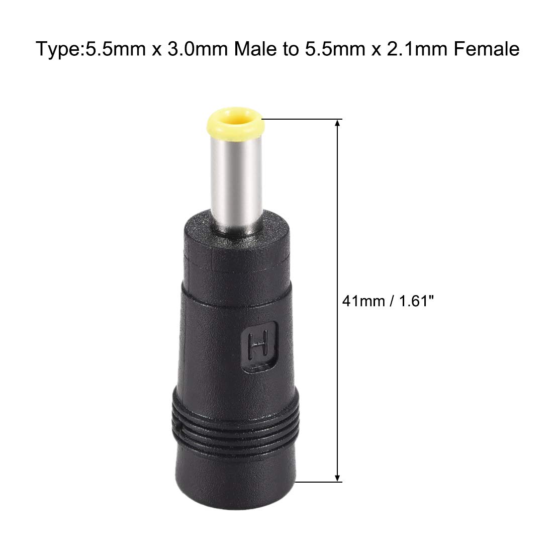 3 Adattatori Di Alimentazione CC A 90° Sourcing Map – Femmina 5,5x2,1 Mm A Maschio 5,5x2,5 Mm, Cavo 3 Cm, Per Strisce LED E Telecamere - 2
