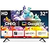 CHIQ-Televiseur-32-Pouces-L32G7V-Google-TV-HD-Conception-sans-Cadre-Google-Assistant-Google-Play-Chromecast-integre-Triple-syntoniseur-Wi-FI-5G-Bluetooth-HDMI-Arc-USB20-CI chiq téléviseur 32 pouces l32g7v, google tv, hd, conception sans cadre, google assistant, google play, chromecast intégré, triple syntoniseur, wi fi 5g, bluetooth, hdmi arc, usb2.0, ci+
