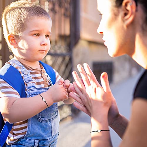 FUNGOS First Day of School Bracelets Back to School Gift Mother and Daughter Bracelets Set Mommy and Me Back to School Bracelet Heart Bracelets, Separation Anxiety Present4