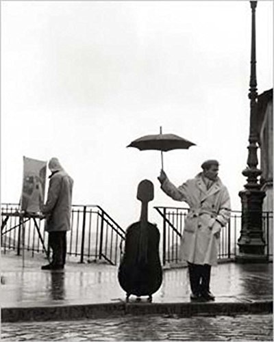 Close Up Reproduction Un Musicien sous la Pluie Robert DOISNEAU (24cm x 30cm)