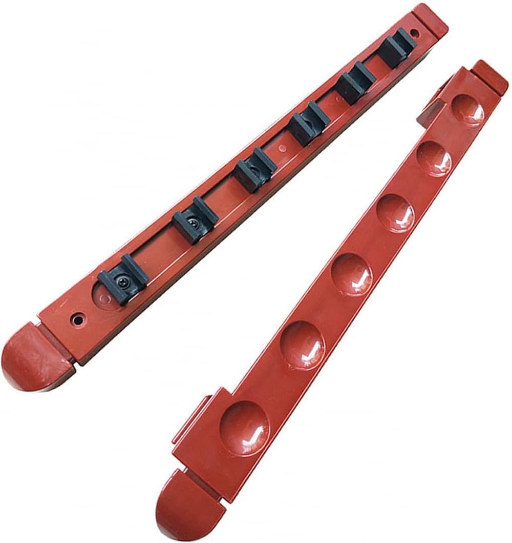 Cue Rack,Billiard bar Rack,Pool Cue Racks,Billiard Stick Stand Unisex's, Holds 6 Cues,Snooker Pool Cue Rack 2 Pieces