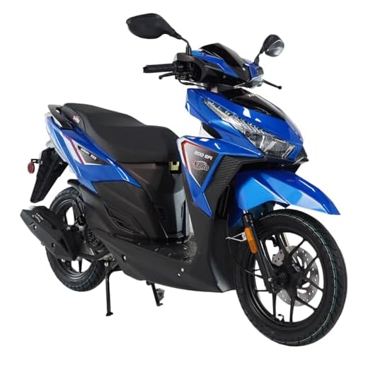 X-PRO Saipan 200 EFI Fuel Injection Moped Assembled in Crate (Factory Package, Blue)