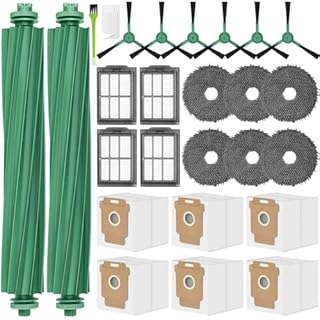 RUKHOOL 505 Accessori di Ricambi per iRobot Roomba Plus 505 Combo / 405 Combo / 507/506 /500/400 Ricambio 2 Spazzola Principale 4 Filtri 6 Spazzole Laterali 2 Panni Mocio 6 Sacchetti