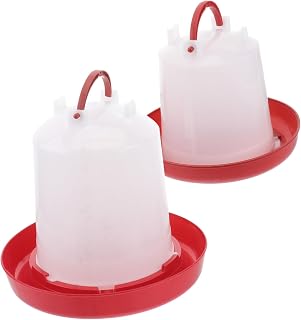 Yardwe 2pcs Farm Poultry Water Feeder Container for Chicken Goose Plastic Water Bottle Capacity for Home Use Easy to Clean and Refill