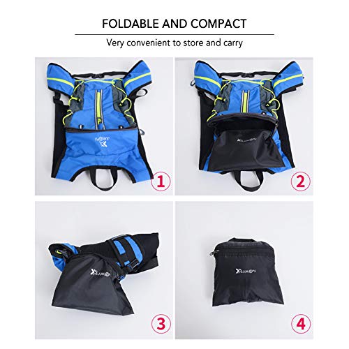 Pacote de ciclismo, Andoer Mochila leve dobrável para ciclismo com capa de capacete Esporte ao ar li