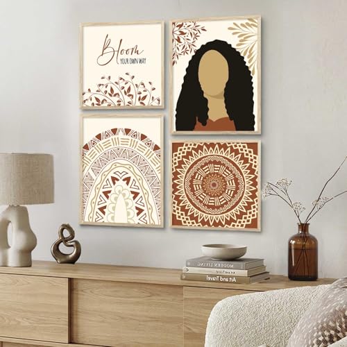 Image of kotart Wall Decor Paintings for Wall Decoration with Frame - Modern Art Framed Painting for Living Room - Big Size Wall Painting /Hanging Set of 4 (Art 7, Big (13x17 or 13x13 inch))