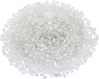 AlexSunny Angel Aura Quartz Crystal Tumbled Chips Stone Crushed Pieces Irregular Shaped Stones 1Pound About 460 Gram