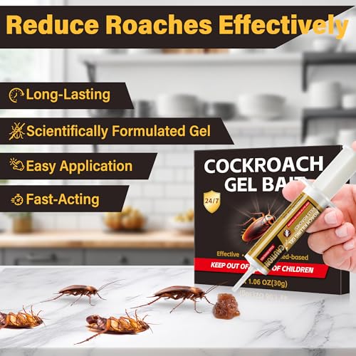 Image of 4 Tubes Cockroach Gel Bait, Powerful Roach Repellent Bait Trap Infestation Solution