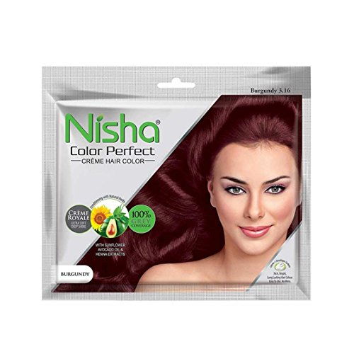 Nisha Color Perfect Hair Color (BURGUNDY) Ammonia Free Hair Color 20Grams