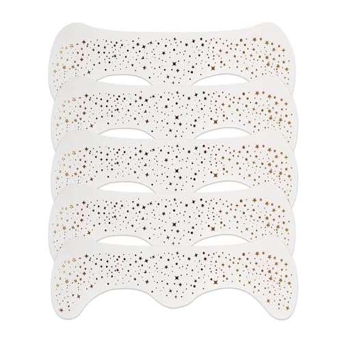 Lentejuelas faciales para mujeres, parche facial con lentejuelas,5X parches moteados con lentejuelas | Maquillaje impermeable de brillo facial de belleza, maquillaje temporal de mancha