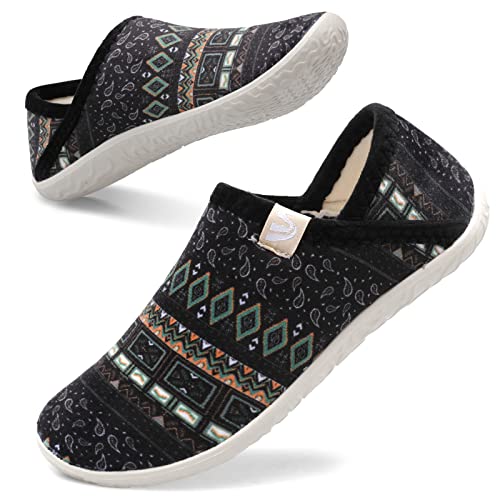 Image of Spesoul Fuzzy House Slippers for Women Men Indoor Closed Back Lightweight Cozy Faux Furry Lining Barefoot House Shoes Slipper Socks for Bedroom Home Office Yoga Outdoor Walking Shoes