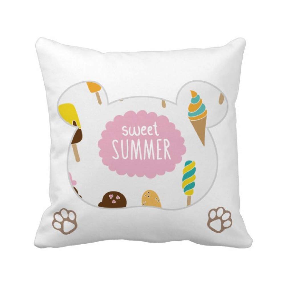 Housse de coussin ours en crème glacée pour apporter tendresse et réconfort au quotidien