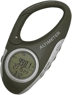Durable Handheld Carabiner Altimeter Barometer Thermometer for Hiking and Climbing Lightweight and Practical Weather Prediction Tool