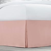 Vista 188 de Nestl - Falda plisada de cama de fácil ajuste, con caída a medida de 14 pulgadas, microfibra suave de doble cepillado, con calidad de hotel