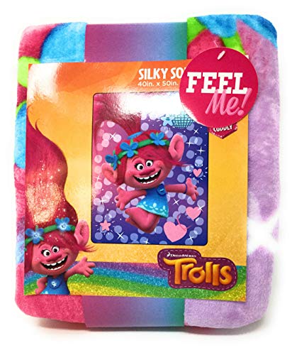 DreamWorks Silky Soft Throw Blanket Trolls Bright Star 40IN X 50IN