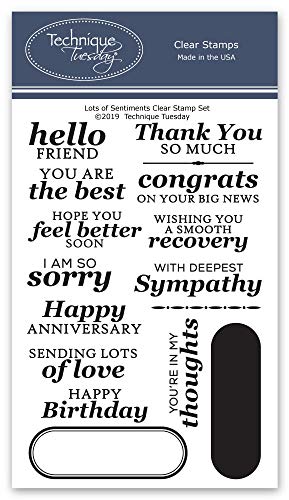 Lots of Sentiments Clear Stamps | Photopolymer Stamps - Clear Rubber Stamps | Stamps for Card Making | Scrapbooking Stamps