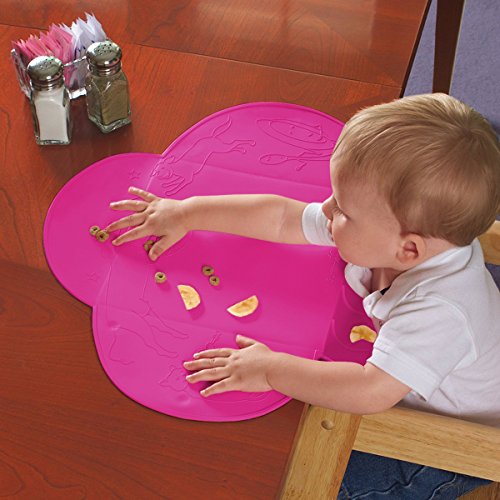 Nuolux Slip Resistant Infant Tiny Diner Table Mat Meal Mat For Baby (Rose) #TOP1