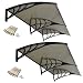 Super Deal 2PCS 40"x 80" Overhead Door Window Outdoor Awning Door Canopy Patio Cover Modern Polycarbonate Rain Snow Protection (3 Colours) (Brown)