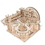 AIJUYE 立体パズル 木製 パズル 立体 おもちゃ ウッドパズル 工作キット 大人向け 子供 3Dパズル 手動ギア 機械パズル パチンコ玉 軌道 ジグソーパズル 接続剤不要 知育玩具 小学生 プレゼント