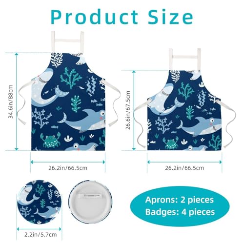 Tablier de cuisine réglable avec 4 broches pour le restaurant - 2