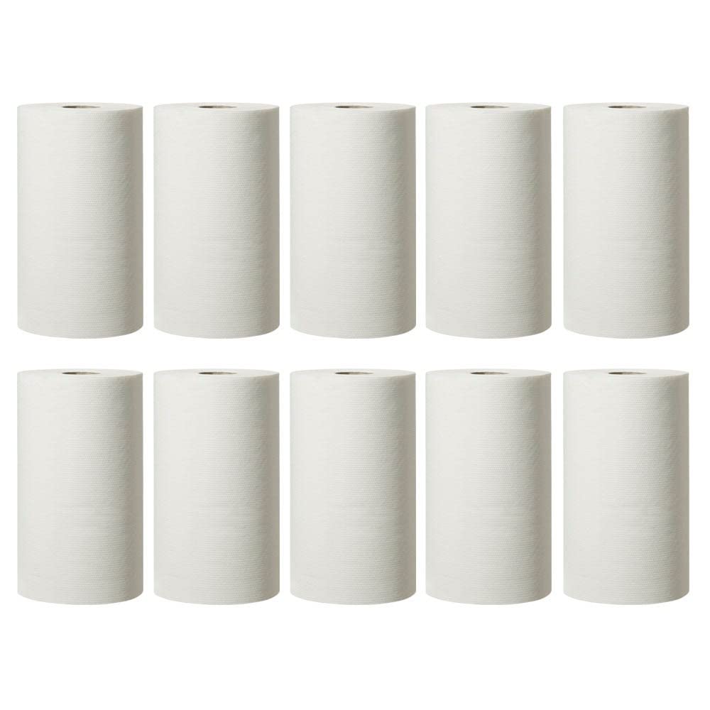 Tork 129265 Papel básico de Dos Capas/Paños de Papel compatibles con el dispensador Basic Paper Vario Roll W5 / Universal / 10 x bobinas de 55 m/Color Blanco