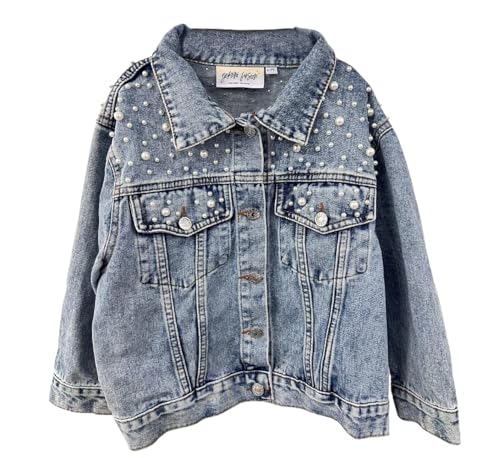 Baby Kid Toddler & Little Girls Pearl Blue Denim Jacket