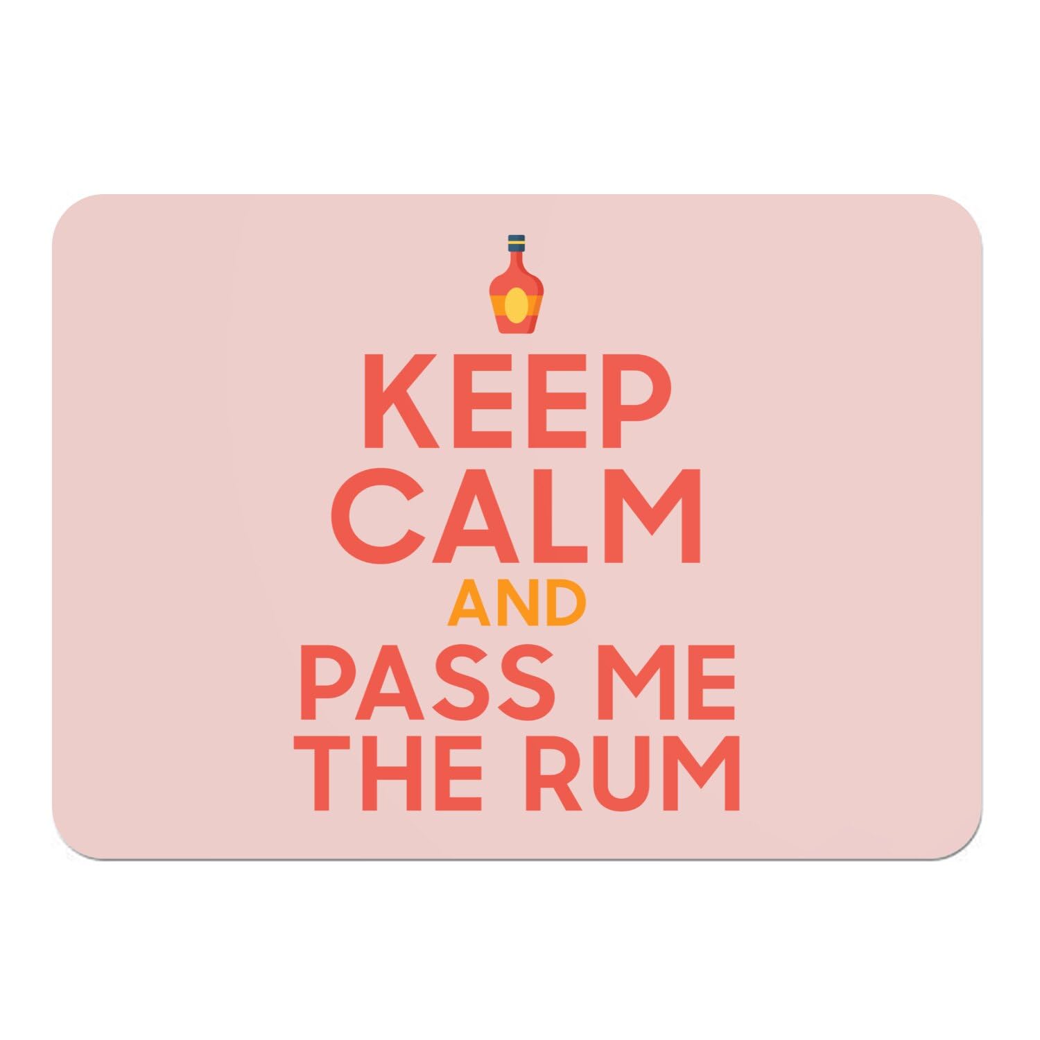 Lot de 4 sets de table rose liège Keep Calm cadeau original humour rhum