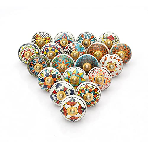 Craft Trade Ceramic Cabinet Knobs for Kitchen Cabinets and Drawers