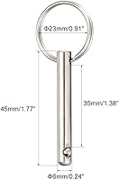 Vista 2 de uxcell Pin de liberación rápida 6mmX45mm Marine Hardware para barco Bimini Bisagra cubierta superior 4 piezas
