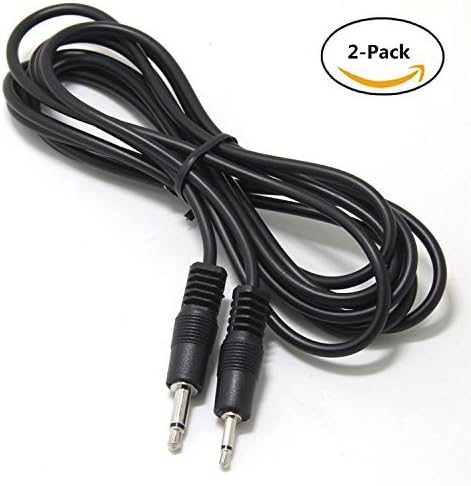 2-Pack 6-Feet Mono Cable 2.5mm Male to 3.5mm Mono Jack Plug - 12V Trigger Cable for Parasound Amp and Logitech Harmony Hub