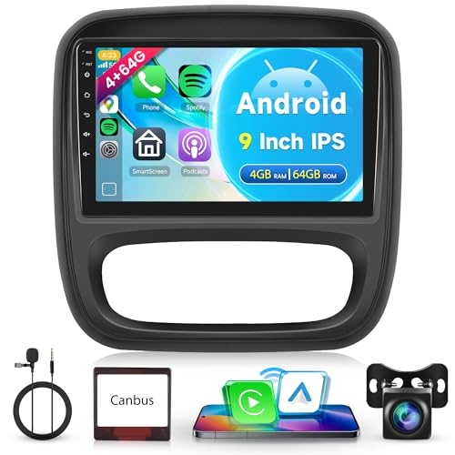 4G+64G Android Autoradio pour Renault Trafic 3 Opel Vivaro B FIAT Talento Nissan NV300 9 Pouces...