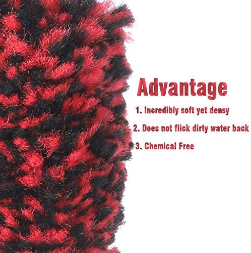 clean world Synthetic Wool Alloy Wheel Brush, No Metal Wheel and Rim Detailing Brush, Car Wheel Brush, Rim Cleaning Brush, Multipurpose Use For Wheels, Rims, Motorcycles, Bicycles, Boats, RVs