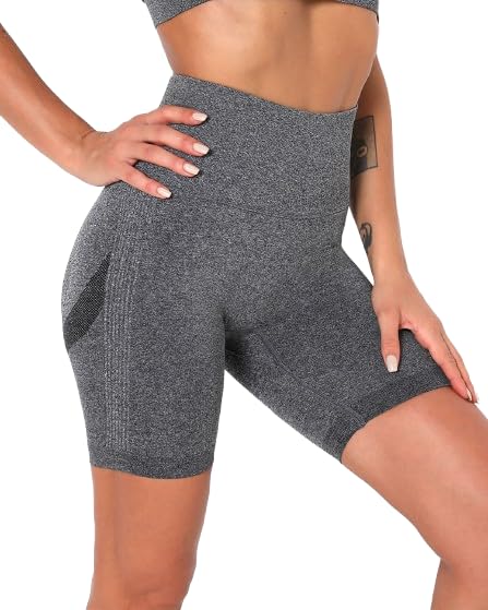 Image of Women's Gym Shorts Booty Scrunch High Wasit Seamless Sports Shorts Workout Push Up Shorts Cycling Fitness Running Shorts