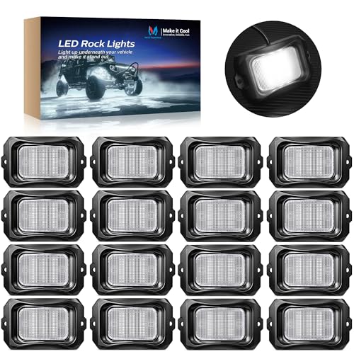 MICTUNING C2 Curved White Rock Lights