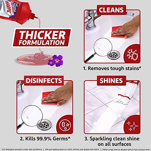 Image of Harpic Disinfectant Bathroom Cleaner Liquid, Floral - 1L & Disinfectant Toilet Cleaner Liquid, Original - 1 L | India's # 1 Toilet Cleaner & Disinfectant Toilet Cleaner Liquid, Original - 500 ml