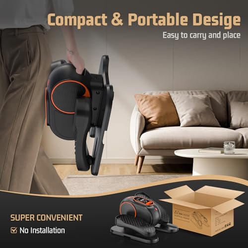 Image of ANCHEER Under Desk Elliptical Machine - Electric Elliptical Leg Exerciser for Seniors with 12 Speeds & Remote Control, Portable Quiet Pedal Exerciser Machine for Home Office