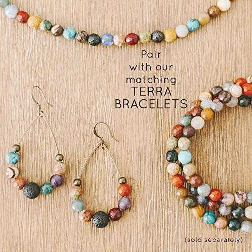 Subherban Lava Rock Earrings Essential Oil Earrings - Terra - Lava Stone Earrings For Women - Handmade Usa Oil Diffuser Lava Rock - Gemstone Earrings Relaxation Gifts For Women #TOP3