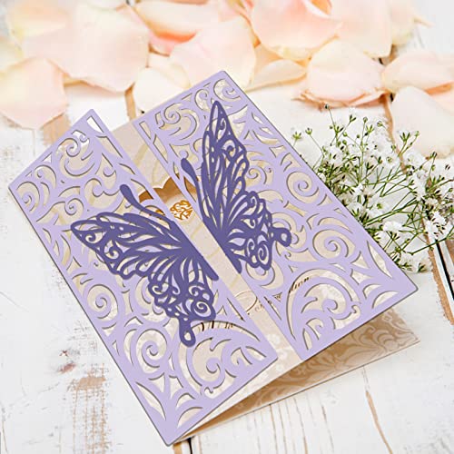 INFUNLY Wedding Invitation Base Cutting Dies Metal Flower Background Die Cuts Embossing Stencils Template for Card Scrapbooking DIY Craft Album Paper Card Decor - Image 2